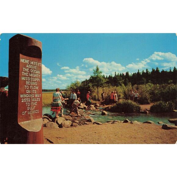Headwaters Mississippi River Itasca State Park Minnesota Unposted Postcard - Picture 1 of 2